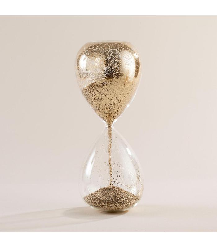 Toptan promosyon Simli kum saati 10 cm Altın